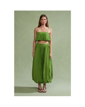 AMUR Sonia Ruffle Top - Green