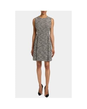 Santorelli Ida Shift Dress With Zipper Detail - Gray