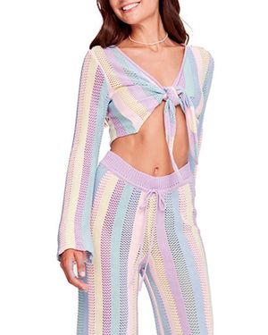CAPITTANA Paloma Cover-Up Crop Sweater - White