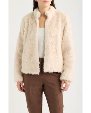 Tahari Faux Fur Jacket - Natural
