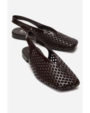 Forever & Always Shoes Delizia Leather Slingback Shoe - Black