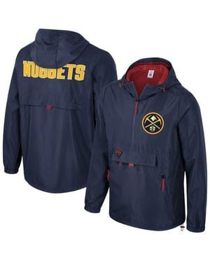 Stadium Essentials Denver Nuggets Compete Quarter-Zip Windbreaker Jacket - Blue