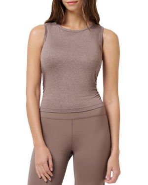Travis Mathew Skyline Ruched Jersey Tank - Purple
