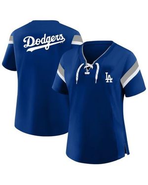 Profile Los Angeles Dodgers Lace-Up T-Shirt - Blue