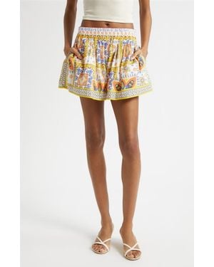 Ramy Brook Angelina Tile Print Shorts - Natural