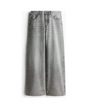 H&M Baggy Regular Waist Jeans - Gray