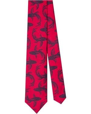 Robert Talbott Robert Koi Fish Jacquard Best Of Class Necktie - Red