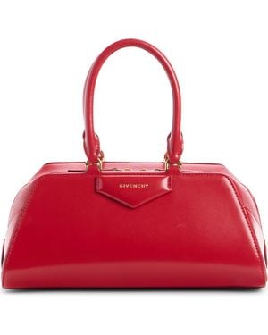 Givenchy Small Antigona Leather East/West Satchel - Red