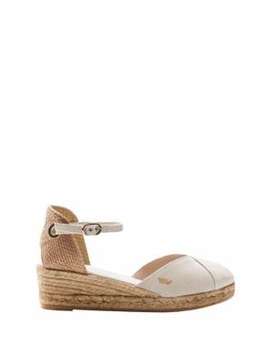 VISCATA Pubol Canvas Espadrille Wedges - Natural