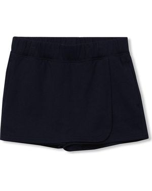 Lands' End Girls Wrap Front Knit Skort - Blue