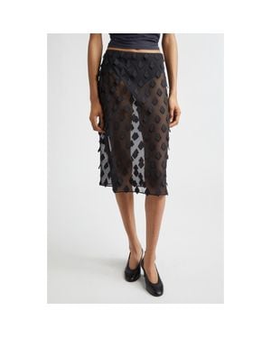 Paloma Wool Tris Sheer Midi Skirt - Black