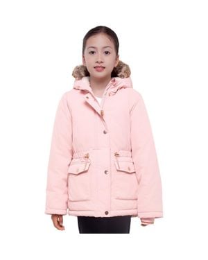 Rokka&Rolla Kids' Cozy Fleece-Lined Parka - Pink