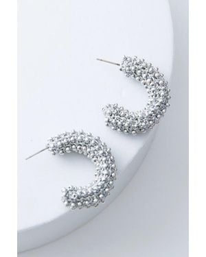 Noonday Collection Chrome Crochet Hoops - Blue