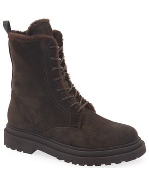 Brunello Cucinelli Sartorial Genuine Shearling Lined Boot - Brown