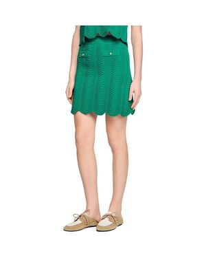 Sandro Short Knit Skirt - Green