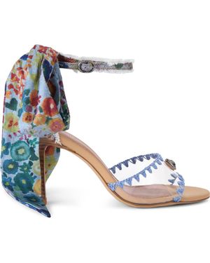 Kurt Geiger Vinyl Scarf Sandal - Blue