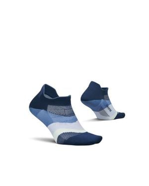 Feetures Elite Ultra Light Cushion Ankle Socks Sport Sock With Targeted Compression - Blue