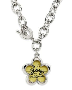 Marc Jacobs Daisy Puzzle Locket Necklace - Metallic