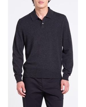 Theory Goris Cashmere Polo Sweater - Blue