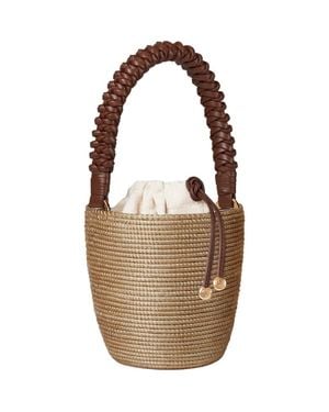 Cesta Collective Woven Handle Lunchpail Basket Bag - Brown