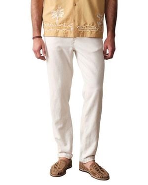 Marine Layer Slim Straight Leg Pants - Natural