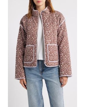Thread & Supply Floral Quilted Jacket - Red