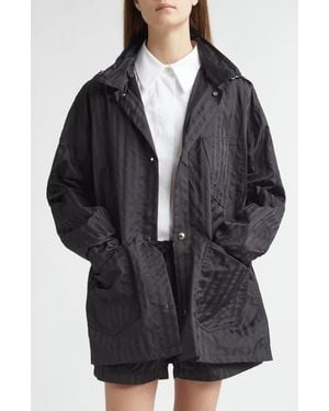 Setchu Rain Stripe Work Bag Shirt Jacket - Black