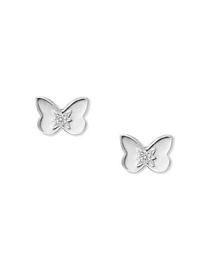 Anzie Jac + Jo Icon Mini Butterfly Stud Earrings - Metallic