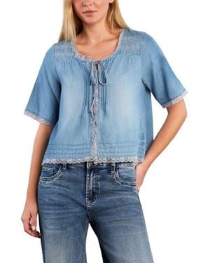 Billy T Endless Summer Cotton Blend Top - Blue