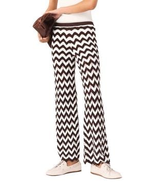 Maje Zigzag Crochet Pants - White
