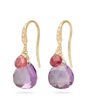 Marco Bicego Paradise Diamond & Semiprecious Stone Drop Earrings - Pink