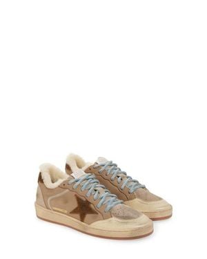 Golden Goose Ball Star Low Top Faux Shearling Lined Sneaker - Multicolor