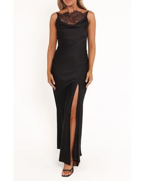 Petal & Pup Evana Lace Maxi Dress - Black