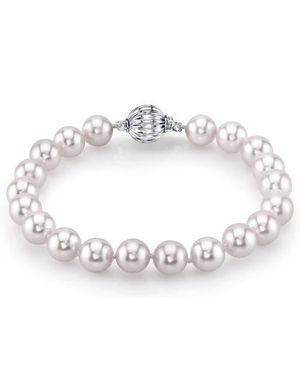 The Pearl Source 7.0-7.5Mm Akoya Pearl Bracelet - White