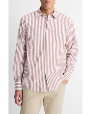 Vince Hermosa Stripe Button-Front Shirt - Pink