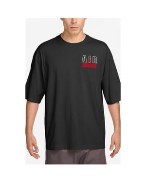 Nike Air Oversize Cotton Graphic T-Shirt - Black