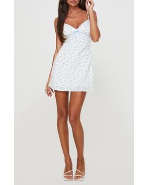 Princess Polly Karena Floral Minidress - White