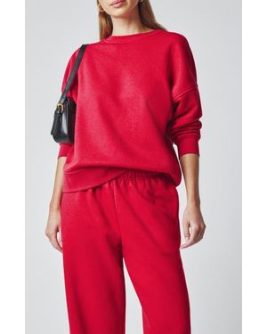Florence By Mills Cozy Crush Oversize Sweatshirt - Red