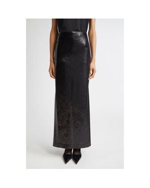 TOTEME Sequin Column Skirt - Black