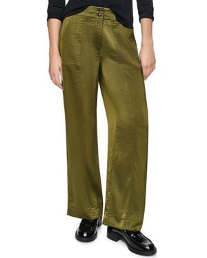 DKNY Wide Leg Glazed Pants - Green
