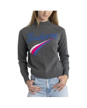 Lusso Los Angeles Dodgers Serena Raglan Pullover Sweater - Gray