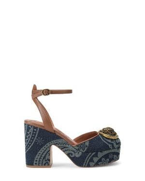 Kurt Geiger Chelsea Ankle Strap Platform Pump - Blue