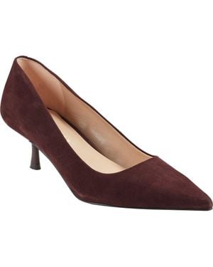 Marc Fisher Calynna Pointed Toe Kitten Heel Pump - Brown