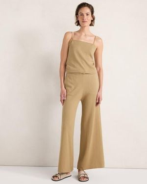 Haven Well Within Organic Cotton Jersey Wide Leg Pants - Natural