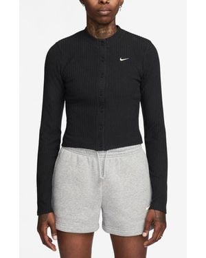 Nike Chill Rib Cardigan - Black