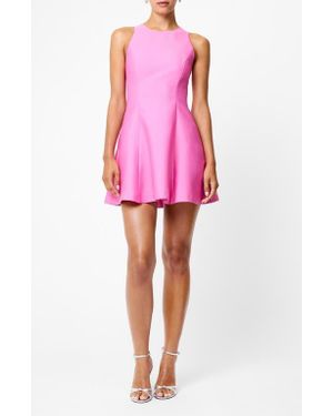 French Connection Taffeta Fit & Flare Minidress - Pink