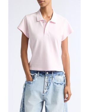 Alexander Wang Shrunken Cotton Piqué Polo - White