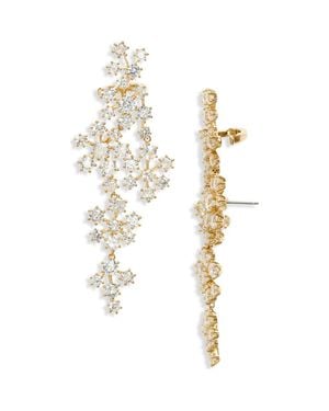 Nadri Climber Drop Earrings - Metallic