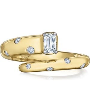 Kwiat Cobblestone Ashoka Diamond Bypass Ring - Metallic