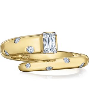 Kwiat Cobblestone Ashoka Diamond Bypass Ring - Metallic